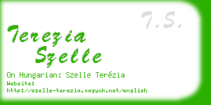 terezia szelle business card
